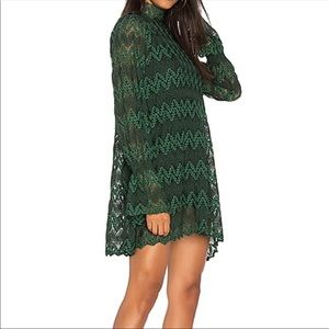 NWT Free People Simone Mock Turtleneck Lace Mini